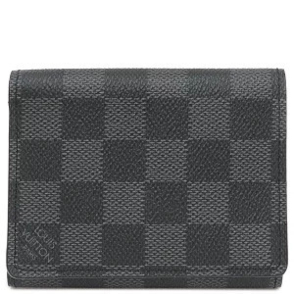 Louis Vuitton Trifold Wallet Damier Graphite Black Canvas Black Gray
